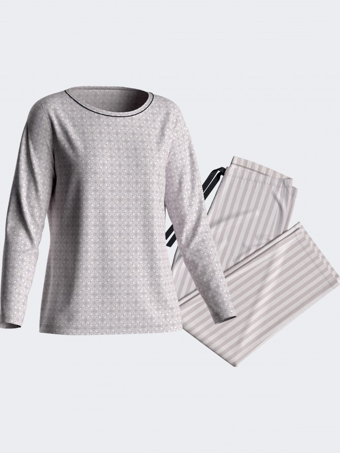 Woman's Pyjamas with micromotive in Cotton Modal