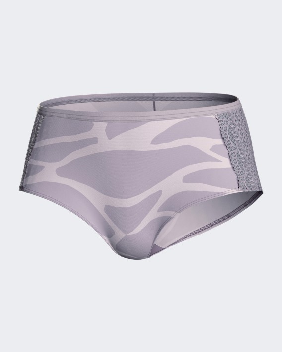 Cueca Hipster com estampado extico e renda