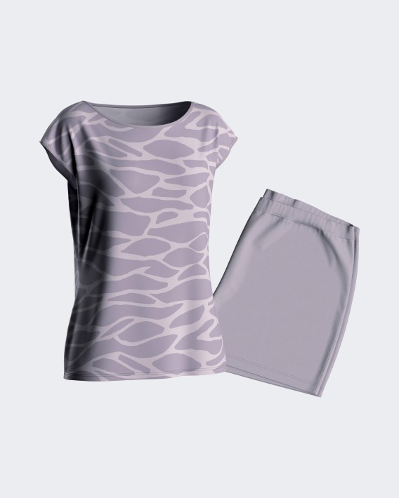 Pijama curto de mulher estampado extico