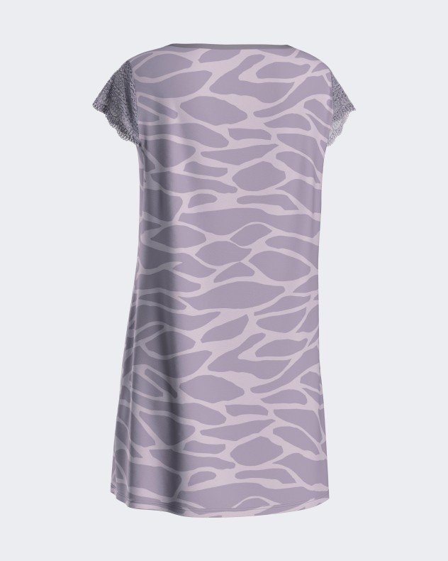 Chemise de nuit avec détails en dentelle
