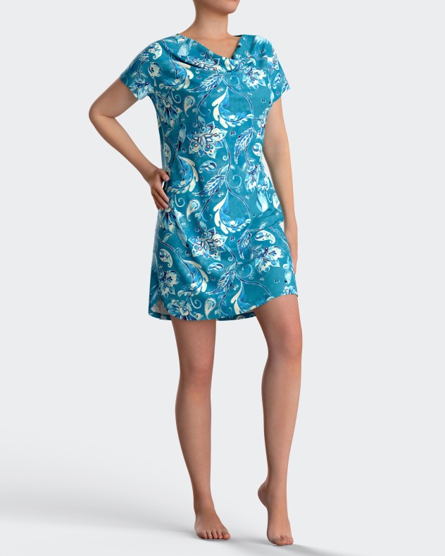 Nightgown floral print in Modal