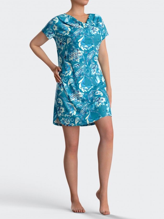 Nightgown floral print in Modal