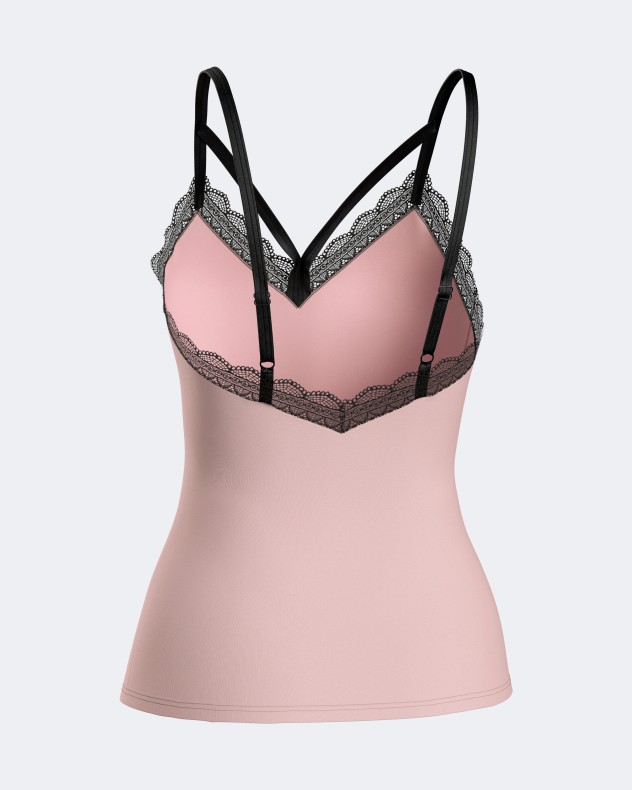 Top de Alças com detalhes em renda