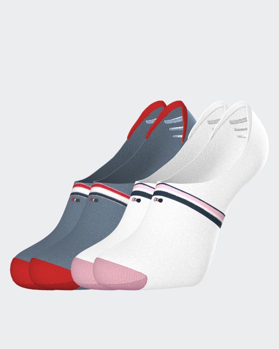 Lot de 2 paires socquettes avec logo