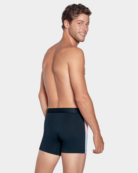 Boxer colorblock en coton
