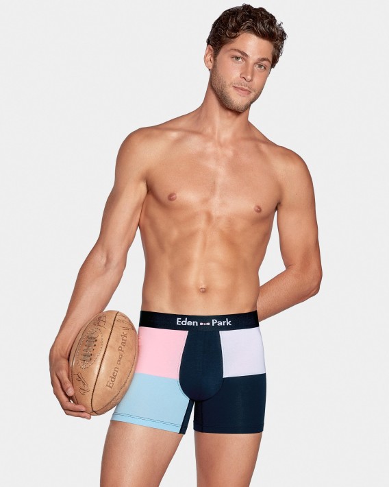 Boxer colorblock en coton