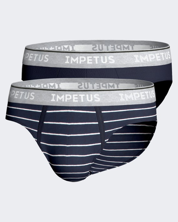 Pack 2 Briefs of man in bio cotton