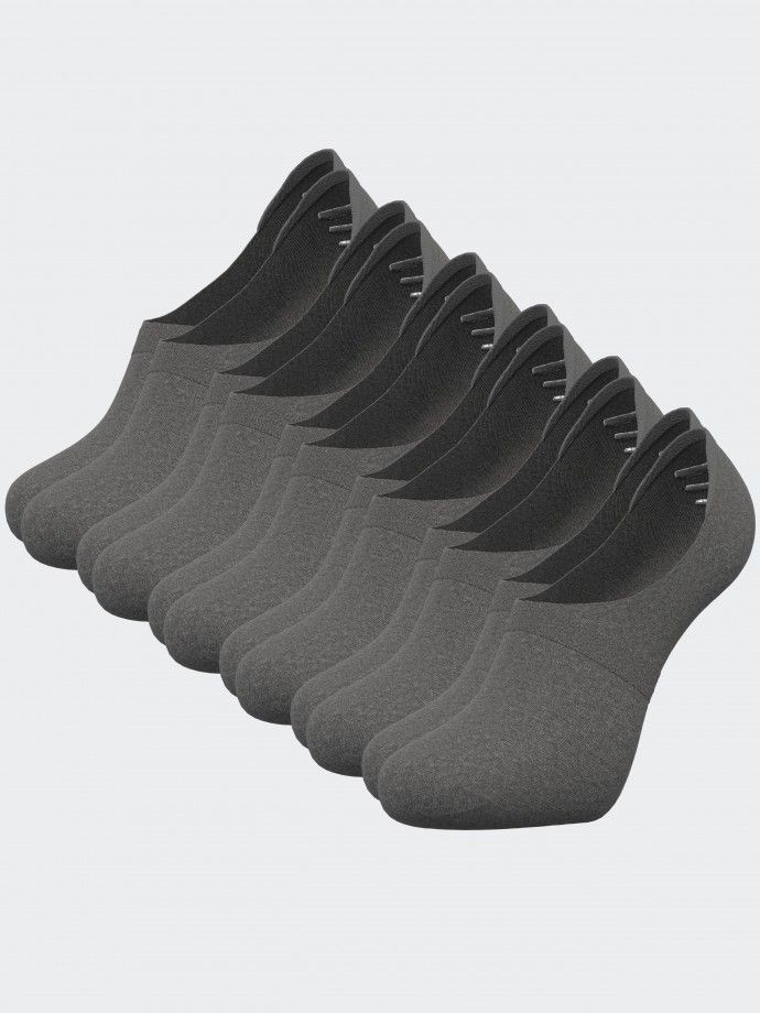 6 Paires de chaussettes invisibles bandes silicone