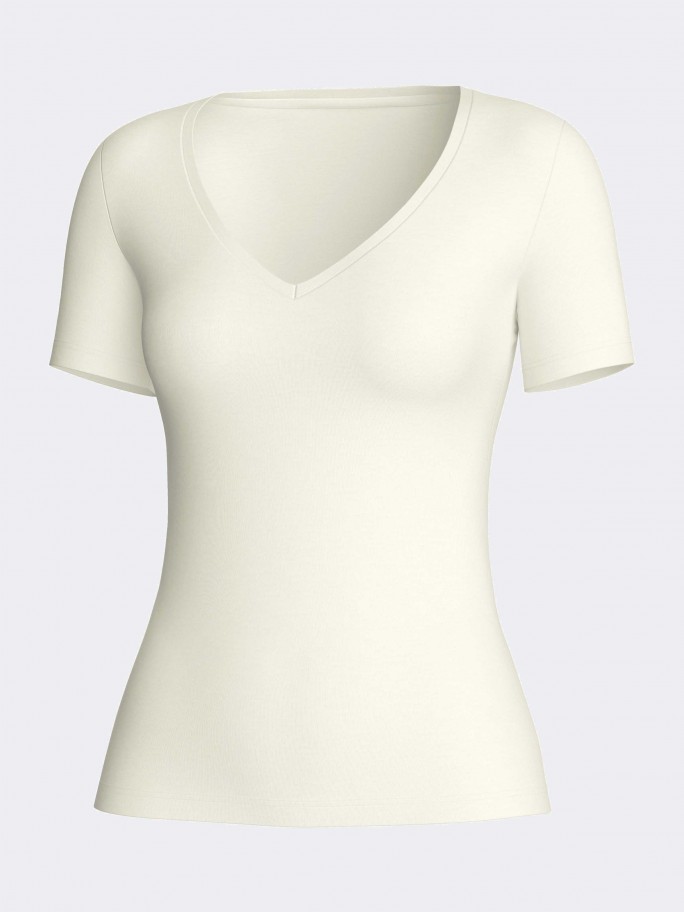 T-shirt of woman in Wool Lyocell