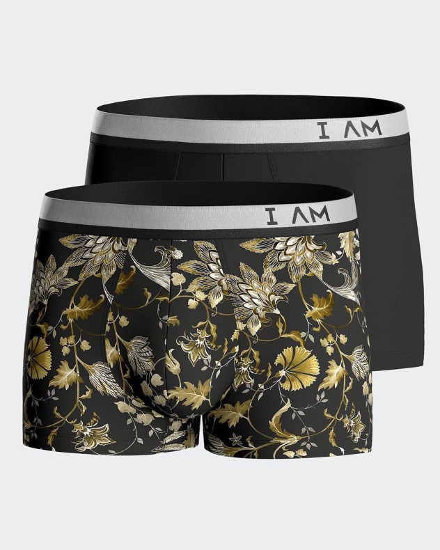 Floral printed boxer shorts in Lyocell
