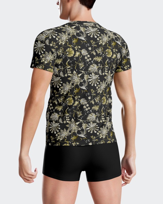 Floral printed T-shirt in Lyocell