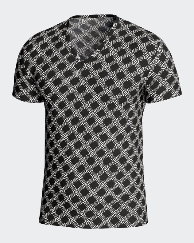 Geometric printed T-shirt in Lyocell