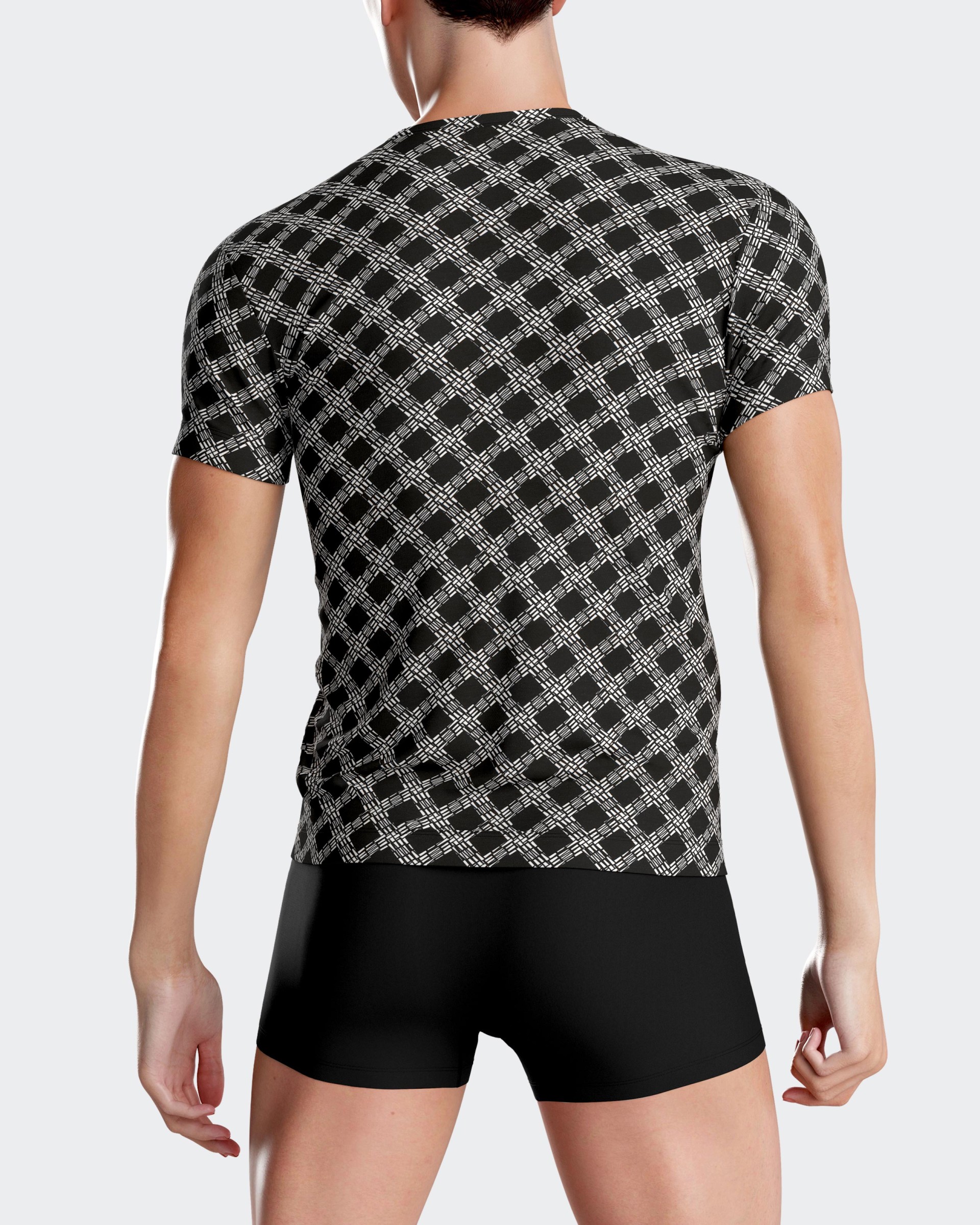 Geometric printed T-shirt in Lyocell