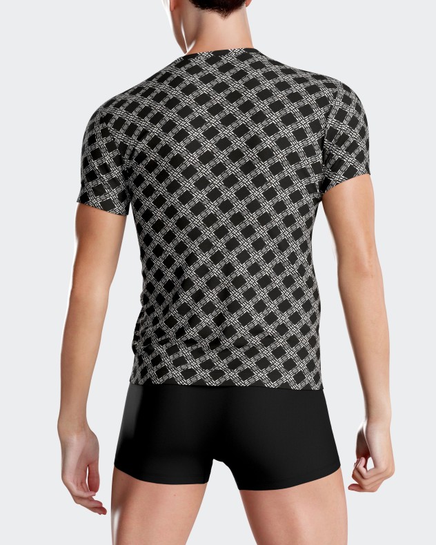 Geometric printed T-shirt in Lyocell