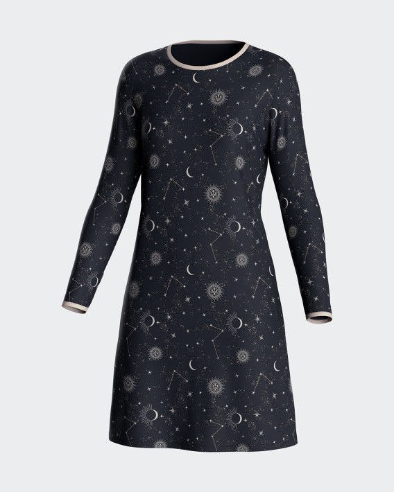 Camisa de dormir com estampado dourado