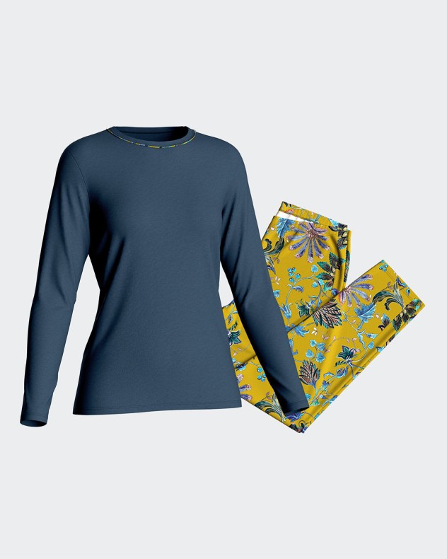 Printed pyjamas in cotton modal