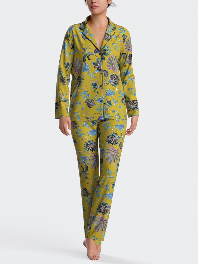 Langer Damenpyjama aus Baumwoll-Modal