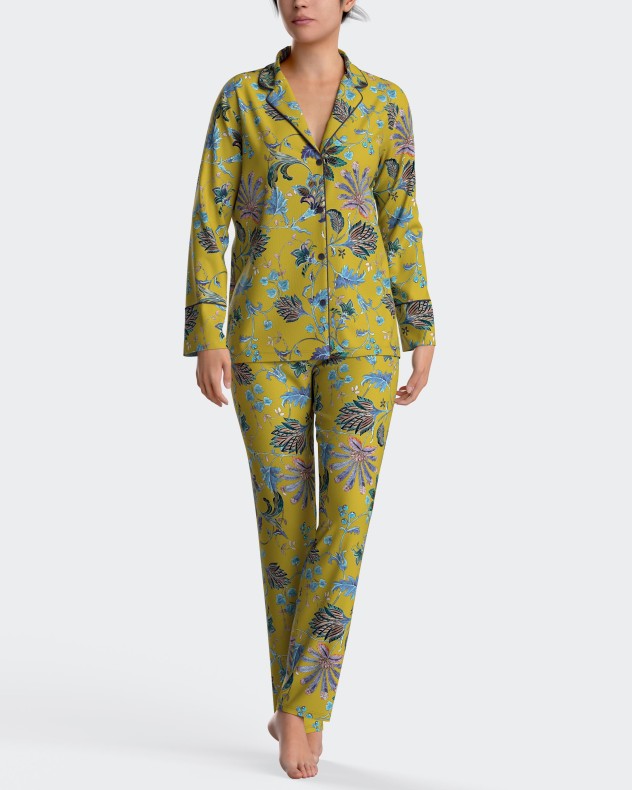Pijama estampado de mujer en algodón modal