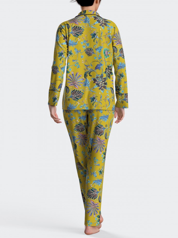 Langer Damenpyjama aus Baumwoll-Modal