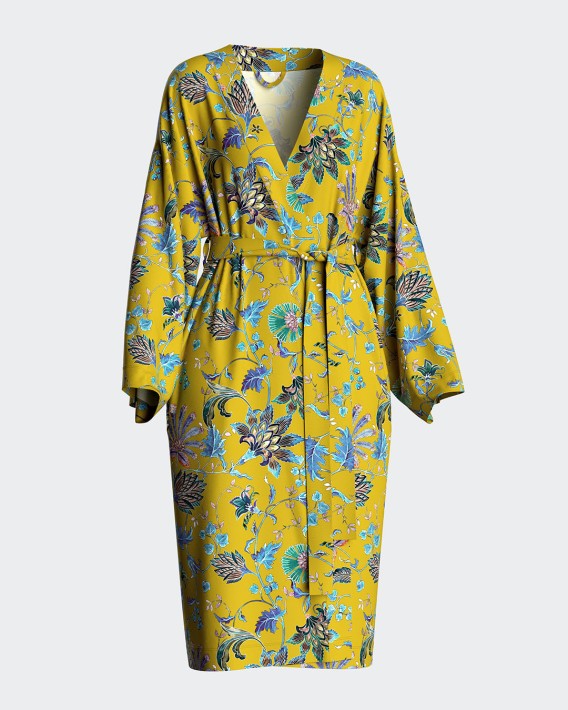 Robe de mulher estampado em algodo modal