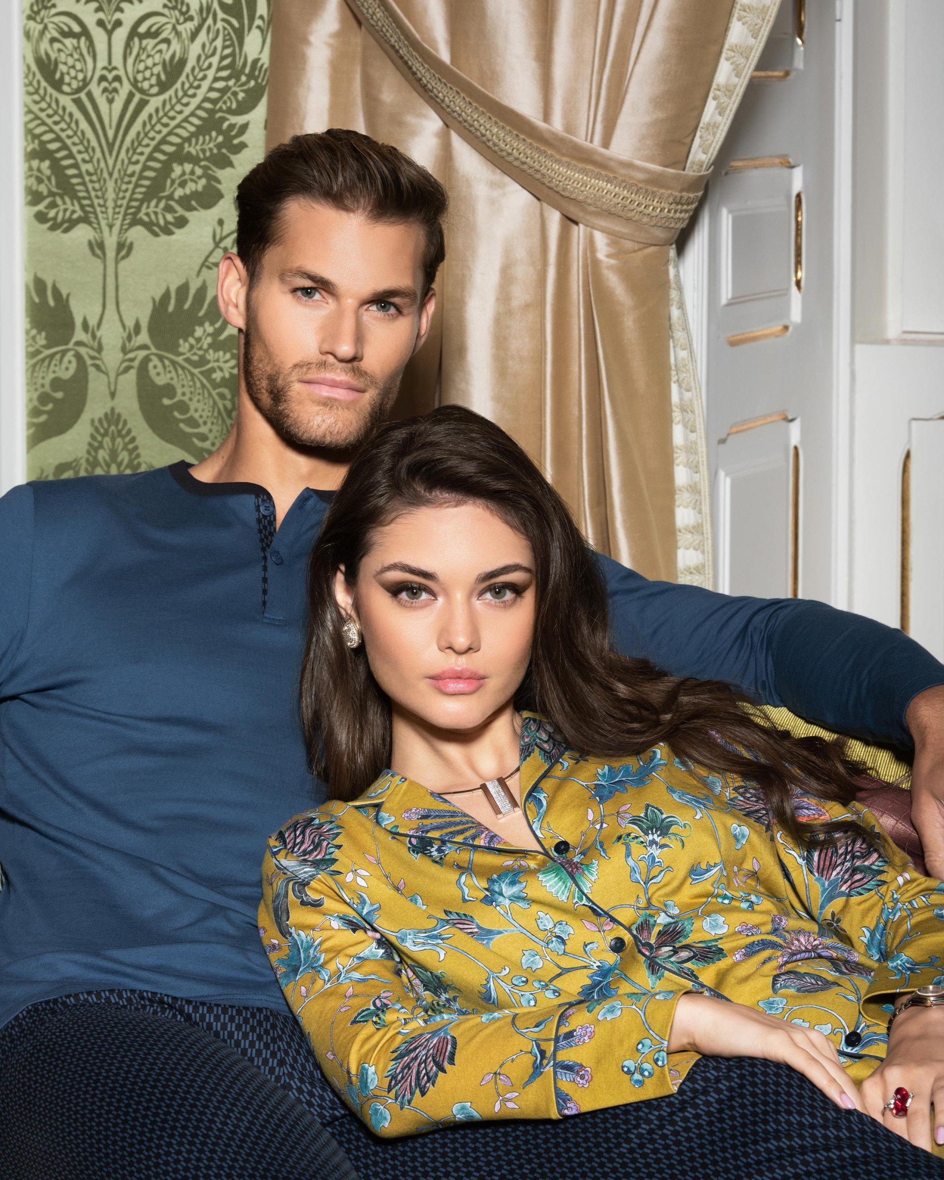 Pyjama imprimé en coton modal