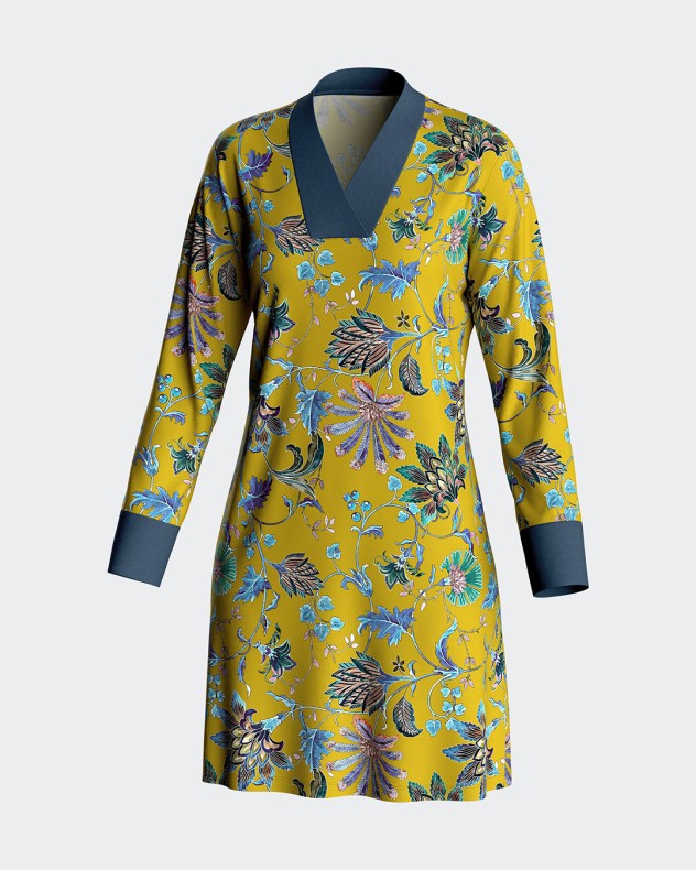 Bedrucktes Nachthemd aus Baumwoll-Modal