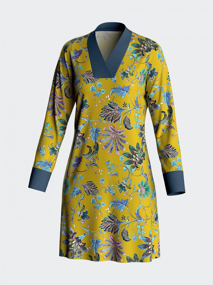 Printed nightgown in cotton modal