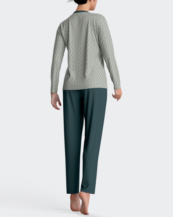 Printed pyjamas in cotton modal