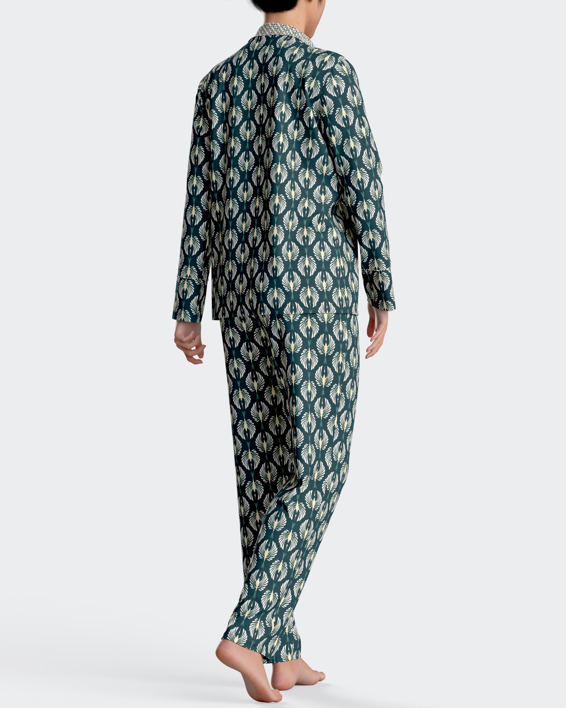 Printed pyjamas in cotton modal