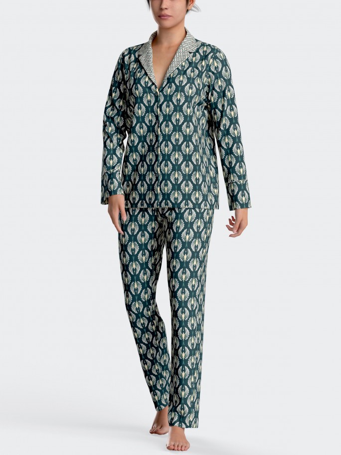 Printed pyjamas in cotton modal