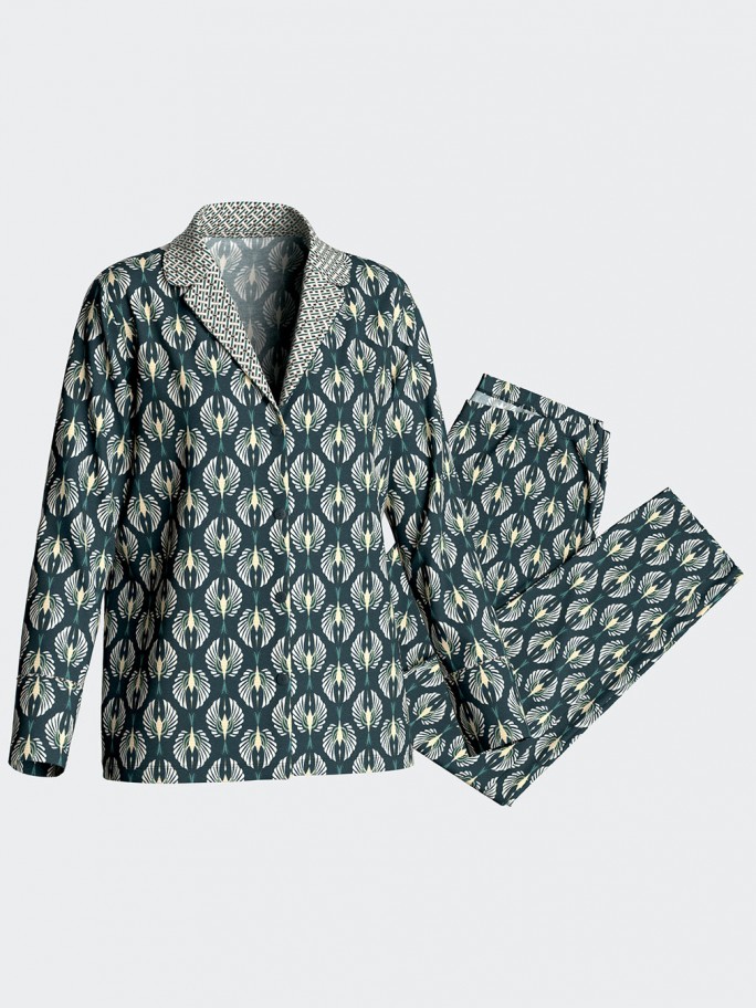 Printed pyjamas in cotton modal