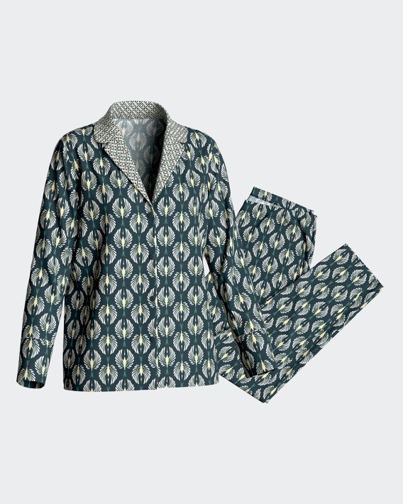 Pijama de mulher estampado em algodo modal