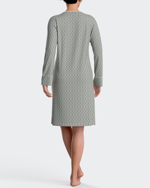 Camisa de dormir estampada em algodão modal