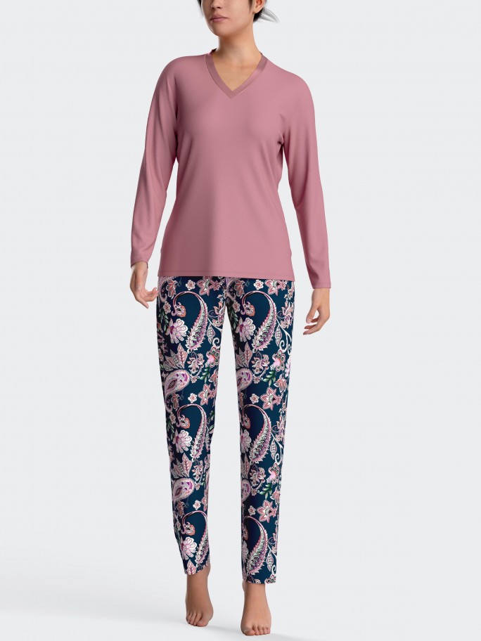 Pijama de mujer paisley en algodn modal