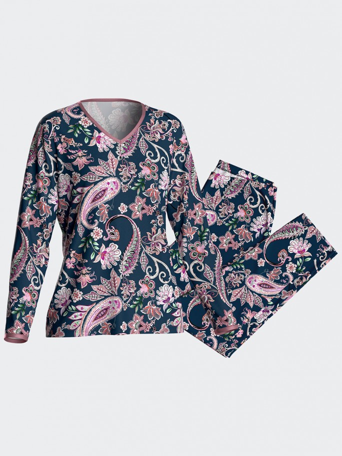 Pijama de mujer paisley en algodn modal