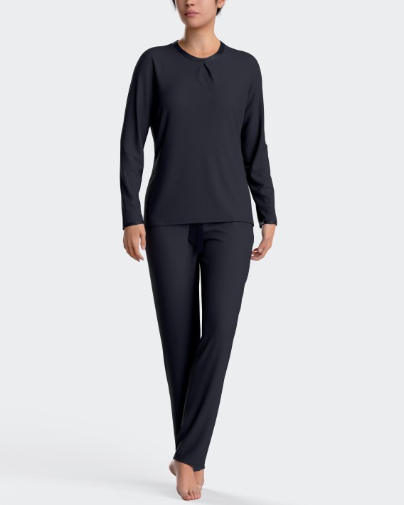 Damen-Pyjama mit Satindetails
