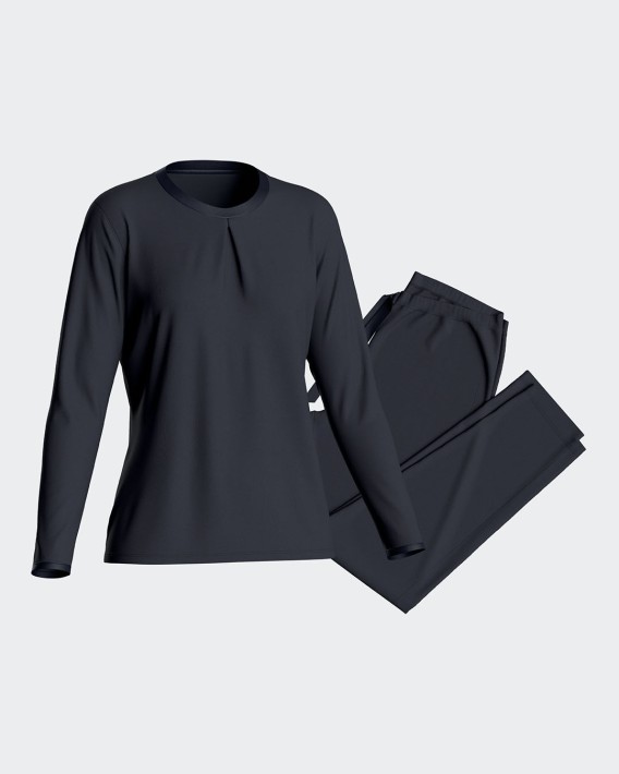 Damen-Pyjama mit Satindetails