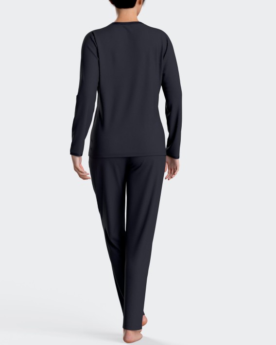 Damen-Pyjama mit Satindetails