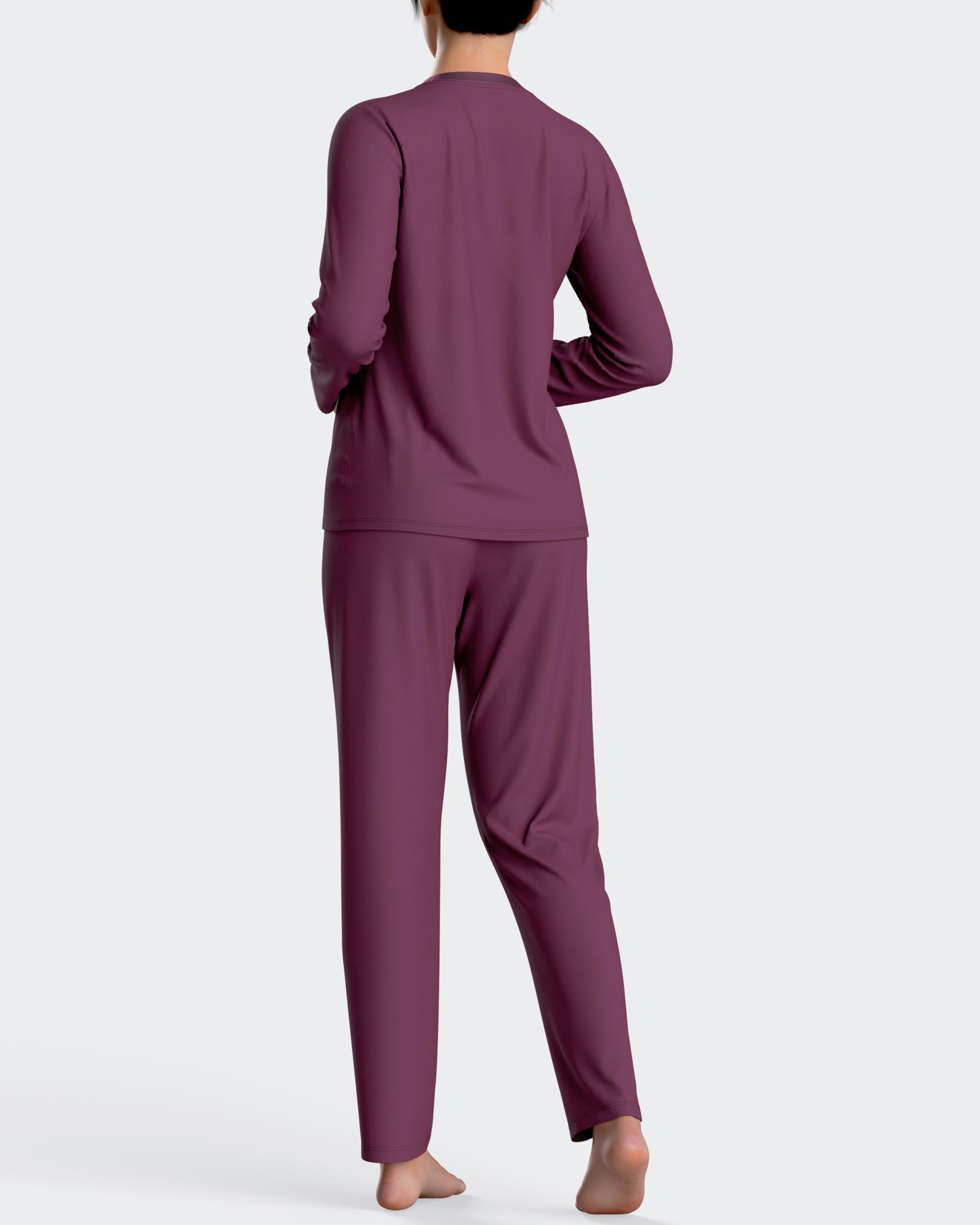 Plain pyjamas with satin details