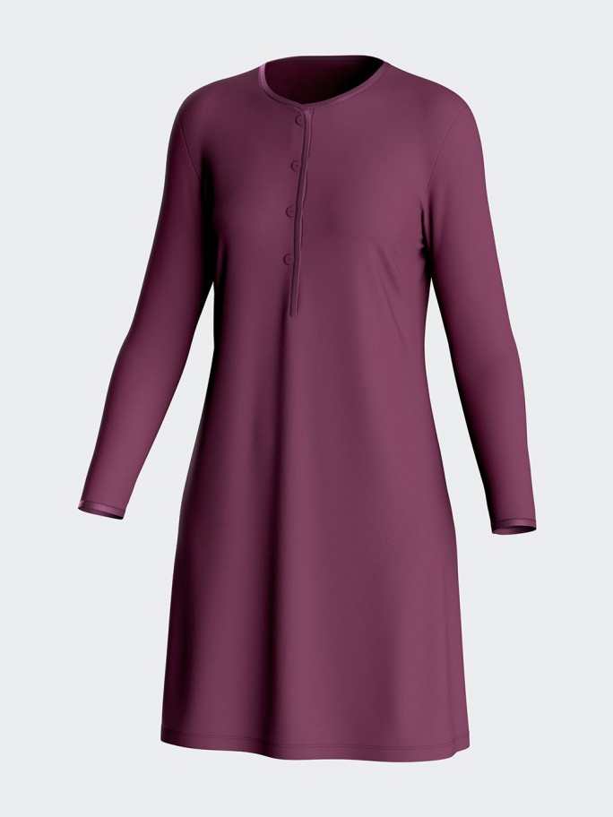 Plain nightgown with buttons