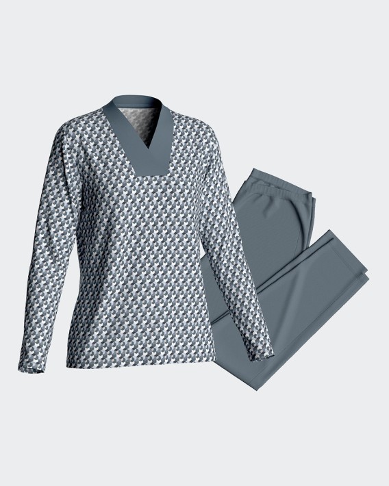 Pijama micromotivo estampado en algodn modal