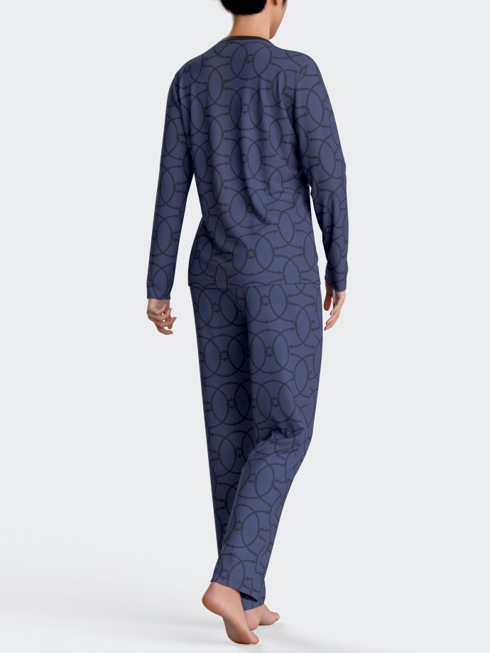 Geometric printed pyjamas in cotton modal