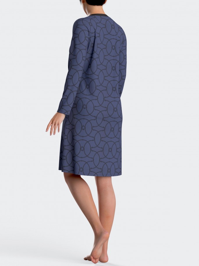 Printed nightgown in cotton modal