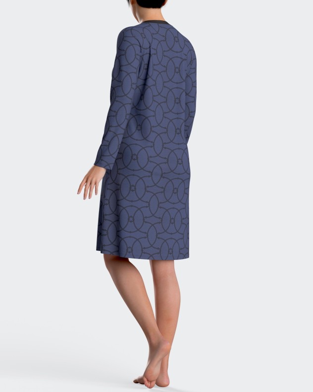 Camisa de dormir estampada em algodão modal