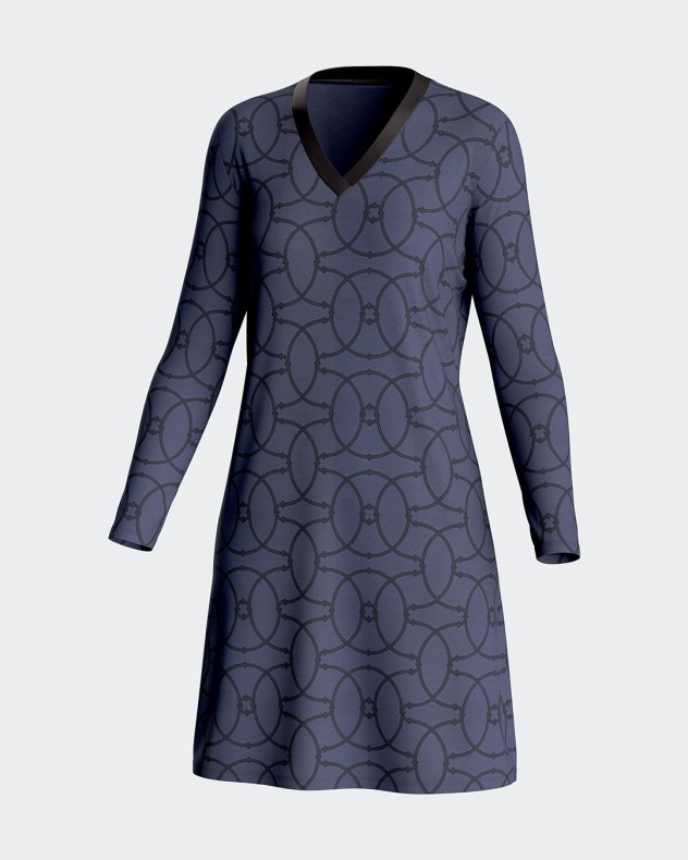 Printed nightgown in cotton modal