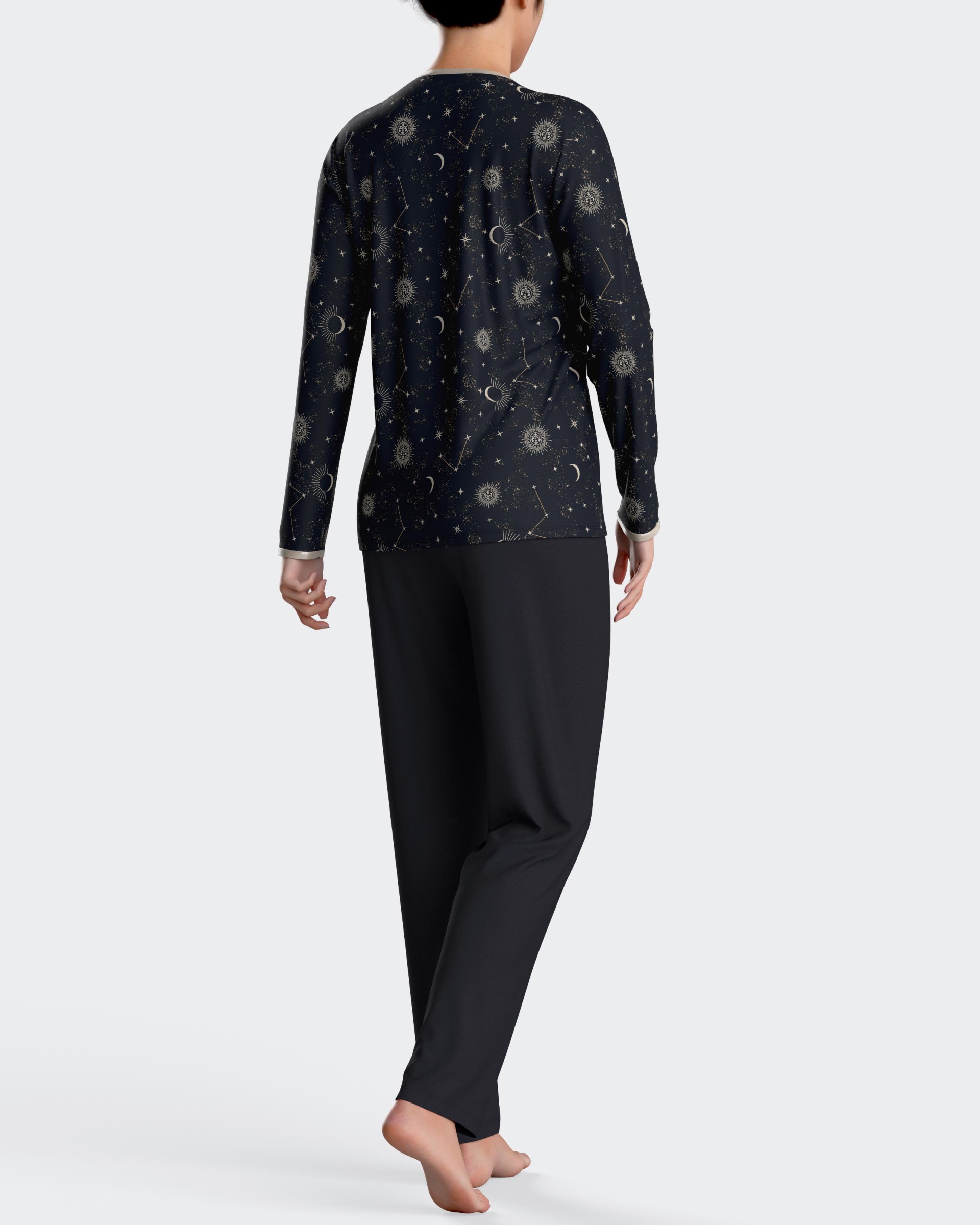 Pyjama imprimé doré