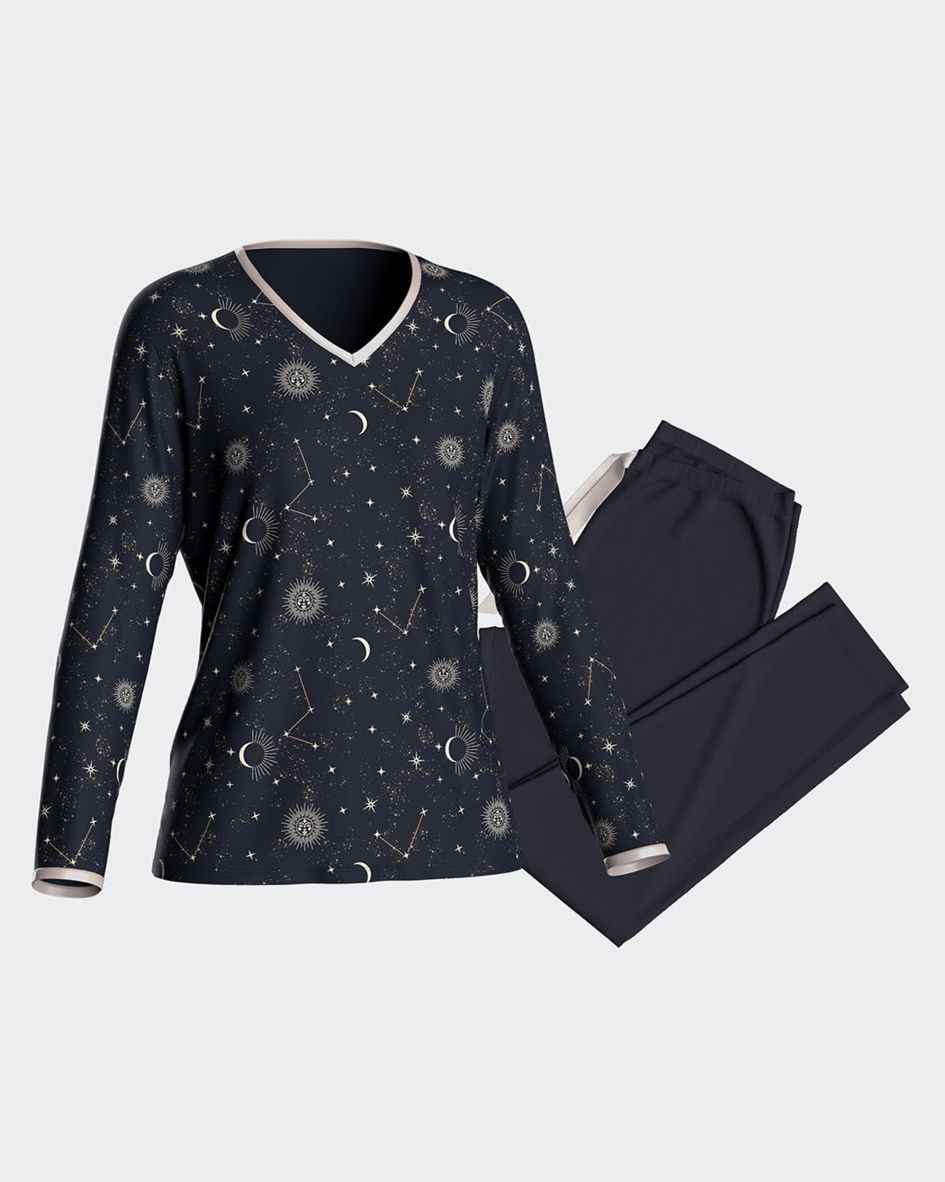 Pyjama imprimé doré