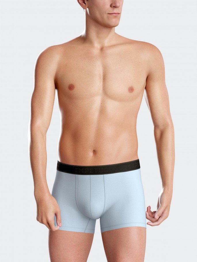 Boxer de homem liso em Algodo Modal