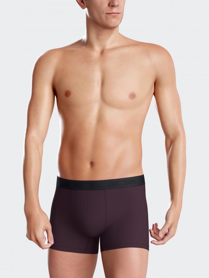 Pack of 2 plain men's boxer in Lyocell