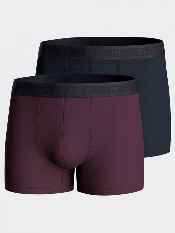 Pack of 2 plain men's boxer in Lyocell